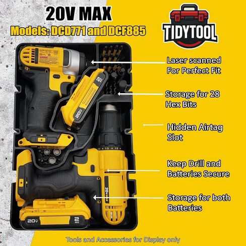 بطانة ومنظم لمجموعة Dewalt 20V Max Drill and Impact Combo in Kuwait