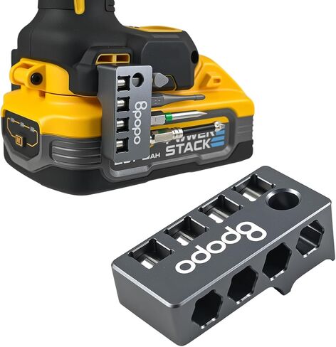 Aluminum Magnetic 1/4-Inch Hex Bit Holder Fit for Dewalt 20V MAX XR DCF870, Drill Bit Organizer Side Mount for Impact Driver,Strong Magnetic Secure Storage and Easy Access to Hex Bits,Right Side in Kuwait