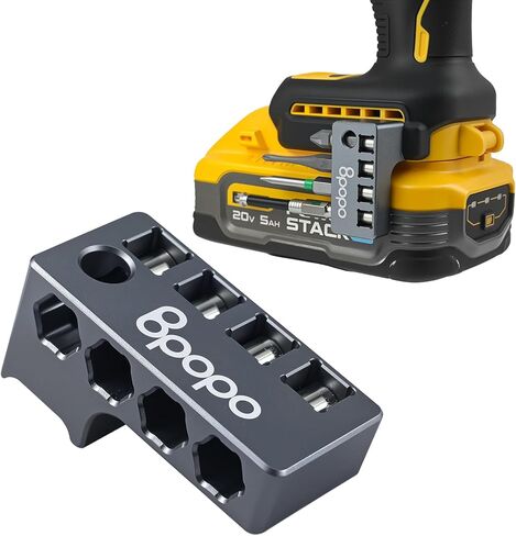 حامل لقم سداسي مغناطيسي من الألومنيوم مقاس 1/4 بوصة مناسب لـ Dewalt 20V MAX XR DCF870، حامل جانبي منظم لقمة الحفر لسائق الصدمات، تخزين آمن مغناطيسي قوي وسهولة الوصول إلى اللقم السداسية، الجانب الأيمن in Kuwait