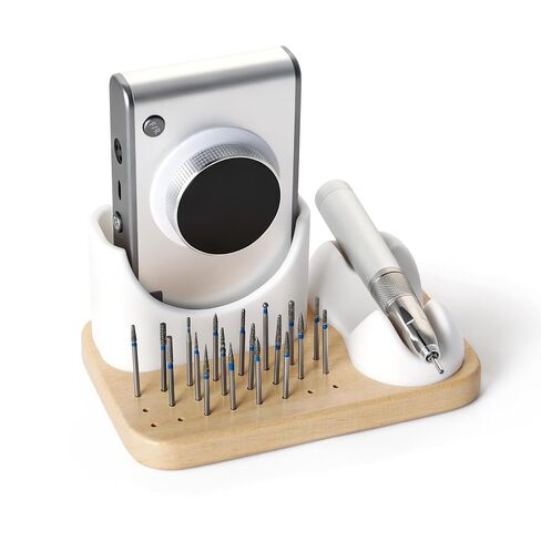 Nail Drill Bit Holder and Organizer, 24 Holes Nail Drill Bits Holder, Professional Nail Tools Organizer and Storage Box Case in Saudi Arabia