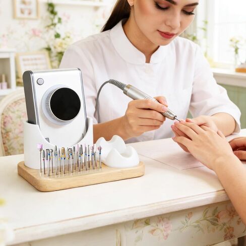 Nail Drill Bit Holder and Organizer, 24 Holes Nail Drill Bits Holder, Professional Nail Tools Organizer and Storage Box Case in Saudi Arabia