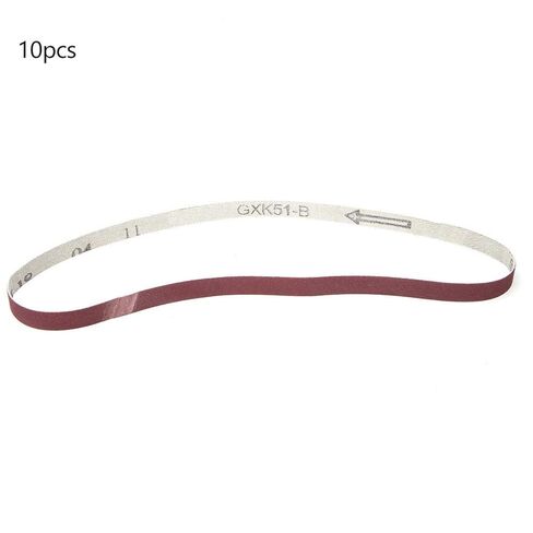 10PCS Sanding Belt Aluminium Oxide Abrasive Band 533 x 9mm 240# - High Grinding Efficiency, Rust Removal, Multi - Surface Polishing (240#) in Kuwait