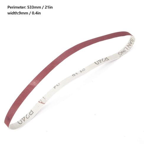10PCS Sanding Belt Aluminium Oxide Abrasive Band 533 x 9mm 240# - High Grinding Efficiency, Rust Removal, Multi - Surface Polishing (240#) in Kuwait