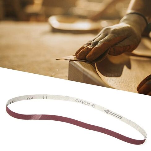10PCS Sanding Belt Aluminium Oxide Abrasive Band 533 x 9mm 240# - High Grinding Efficiency, Rust Removal, Multi - Surface Polishing (240#) in Kuwait