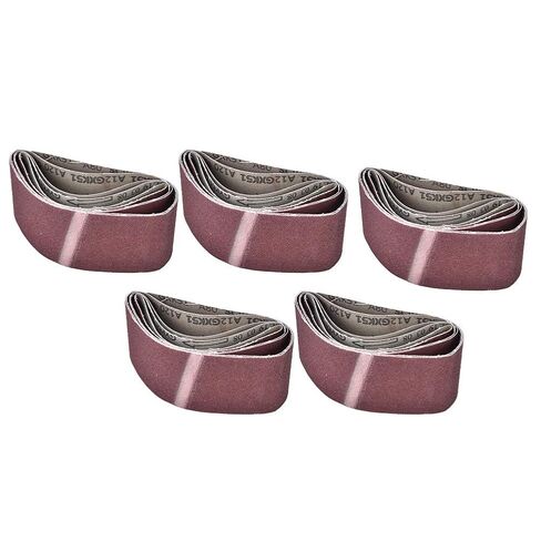 5pcs Sanding Belt 457x75mm, Aluminum Oxide Abrasive Bands Grit 60/80 / 100/120 / 240 - High Grinding Efficiency, Rust Removal and Polishing, Ideal for Woodworking and Metalwo in Kuwait