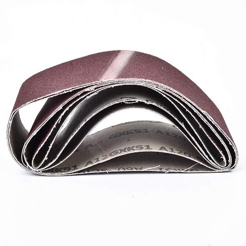 5pcs Sanding Belt 457x75mm, Aluminum Oxide Abrasive Bands Grit 60/80 / 100/120 / 240 - High Grinding Efficiency, Rust Removal and Polishing, Ideal for Woodworking and Metalwo in Kuwait