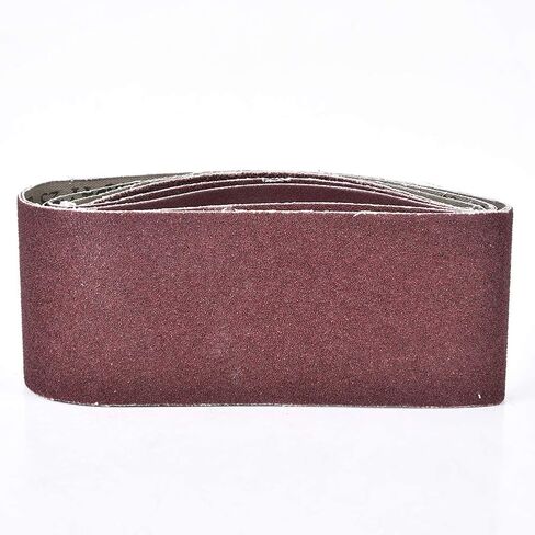 5pcs Sanding Belt 457x75mm, Aluminum Oxide Abrasive Bands Grit 60/80 / 100/120 / 240 - High Grinding Efficiency, Rust Removal and Polishing, Ideal for Woodworking and Metalwo in Kuwait