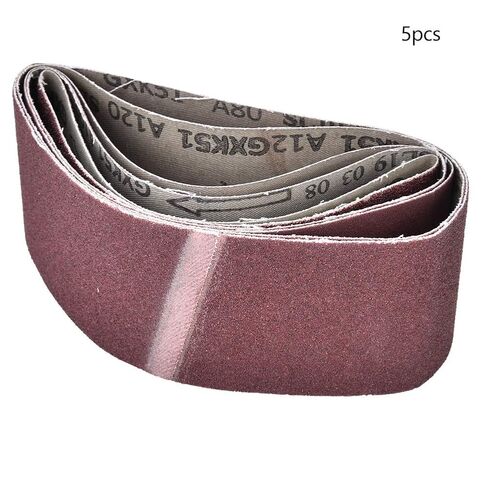 5pcs Sanding Belt 457x75mm, Aluminum Oxide Abrasive Bands Grit 60/80 / 100/120 / 240 - High Grinding Efficiency, Rust Removal and Polishing, Ideal for Woodworking and Metalwo in Kuwait