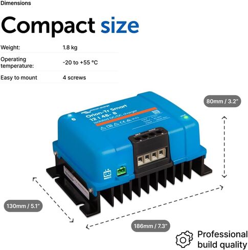 Victron Energy Orion-Tr Smart DC to DC Charger (Bluetooth) - 12/48-Volt 8 amp 380-Watt - Battery Charger for Dual Battery Systems - Isolated in Saudi Arabia