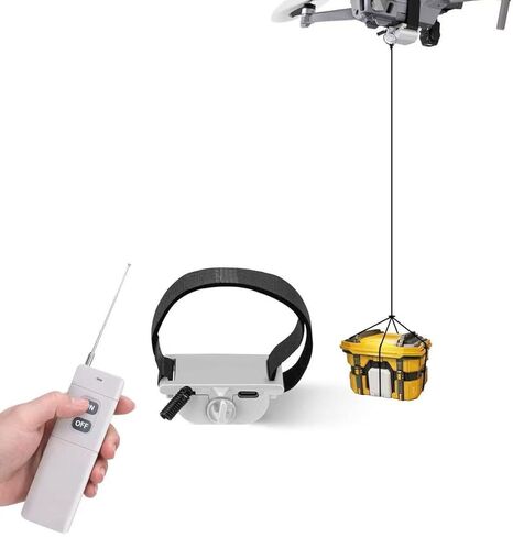 Universal Drone Airdrop System - payload airdrop release device with hook, airdrop device, bait dropping device, drone accessories Compatible with Mavic Mini 4 Pro、Mini 3、Mini 2、Air 2、Air 2S、Air 3、Mavic 3、Mavic2、Spark Series of drone baits/gift dispensers in Kuwait