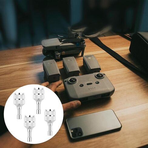 4 قطع من عصا التحكم عن بعد من سبائك الألومنيوم لـ DJI RC/RC2 لـ Mini 3/Mini 3 Pro/Mini 4 Pro/Air 3/3S/Air 2S/Neo/Mavic 4 Pro/Mavic 3/Mavic 3 Pro/Mavic 3 استبدال الطائرة بدون طيار (فضي) in Kuwait