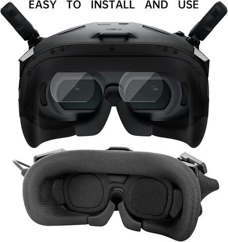 مجموعة حشوة رغوية وفيلم من الزجاج المقسى لنظارات DJI Goggles N3 - وسادة عين مضادة للغبار وواقي شاشة عالي الدقة مع أداة التثبيت in Kuwait