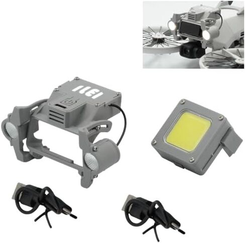 ملحق إضاءة الطيران الليلي متعدد الوظائف، ضوء LED عالي السطوع 900 لومن لطائرة DJI Flip بدون طيار، زاوية قابلة للتعديل، أوضاع عالية/منخفضة/ستروب، وقت تشغيل يصل إلى 120 دقيقة، خرزات LED ممتازة in Kuwait