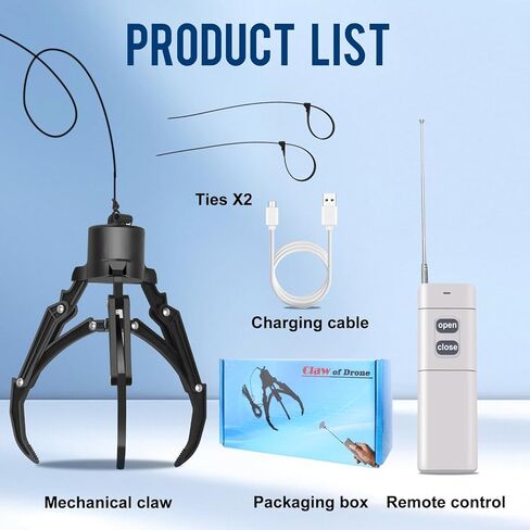نظام الإمساك بالطائرة بدون طيار وإسقاط الهواء - خطاف مخلب ميكانيكي من Mantis مع إصدار الحمولة متوافق مع Dji Mavic 3 Classic/Pro/Air 3S/2S/Mini 4 Pro/3/2 SE، مجموعة توصيل نقل ذكية للإنقاذ، وصيد الأسماك، وإكسسوارات إسقاط النقاط الثابتة in Kuwait
