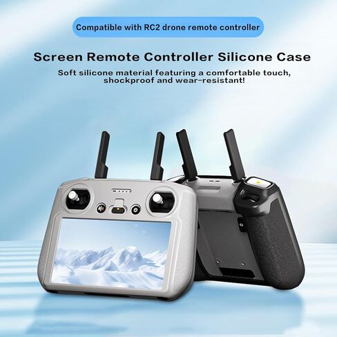 غطاء حماية من السيليكون لوحدة التحكم DJI RC2، متوافق مع حافظة Mini 4 Pro، وملحقات DJI Air 3S، وغطاء سيليكون RC Pro 2 (رمادي) in Saudi Arabia