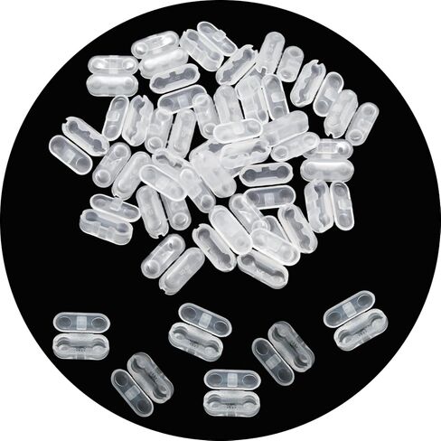 30 قطعة من موصلات سلسلة الظل الدوارة من الصنوبر والكتان، مشابك سلك كروية عمودية رومانية عمياء، موصل بديل بلاستيكي لستائر النوافذ (شفاف) in Kuwait