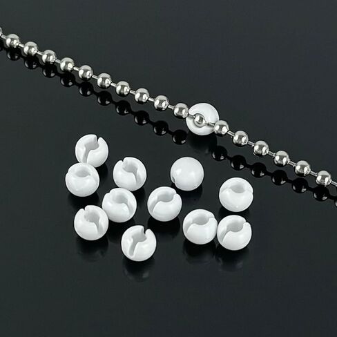 12 قطعة من سدادات سلسلة الخرز البلاستيكية لإكسسوارات الستائر والسدادات العمياء - شفافة in Kuwait