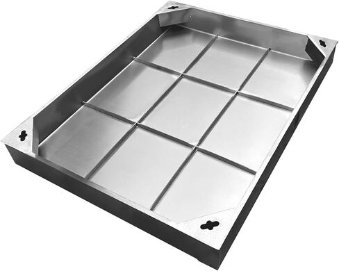 غطاء فتحة غير مرئي متعدد الأجزاء مقاس 32 × 32 بوصة، جميع كتلة معدنية مربعة من الفولاذ المقاوم للصدأ مكونة من جزءين مقاس 32 × 16 غطاء فحص علوي مجوف للاستخدام الخارجي والداخلي، وغطاء فحص وإطار مضمن in Kuwait