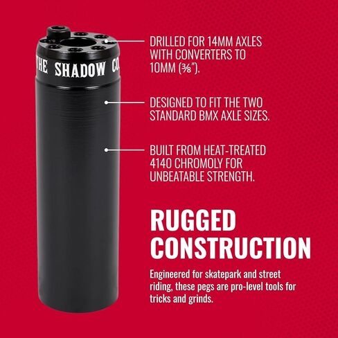 The Shadow Conspiracy Axle Peg Little Ones - Single Peg - 4 inch - 34 mm Diameter - Etched Design in Saudi Arabia