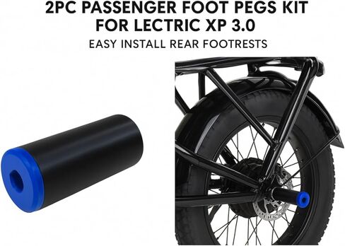 2PC Passenger Foot Pegs Kit Compatible with Lectric XP 3.0 E-Bike, Easy Install Rear Footrests, M12 Thread, Strengthened Design, 9.5cm Length, No Chain Interference in Saudi Arabia