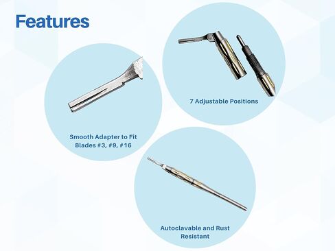 Adjustable Scalpel B.P Handle Stainless Steel Knife with 180° Rotation Blade Holder for Precise Cutting - for Surgery, Art & Craft, Model Making, Biology, and Labs (#3) in Saudi Arabia