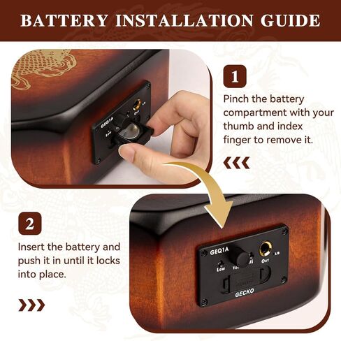 GECKO Octagonal Cajon Drum, Portable Hand Percussion Instrument with Detachable Strap & Carry Bag, Birchwood Body & Rich Sound (Built-in Pickup) in Kuwait