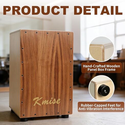 صندوق طبل الكاجون المحمول من Kmise، مقاس 11.8 × 12.2 × 19 بوصة، براميل كاجون قابلة للتعديل، خشب السنط الصلب وخشب البتولا، هدية أداة الإيقاع للأطفال البالغين، مع حقيبة حمل، لممارسة الأداء الحي في المنزل in Saudi Arabia