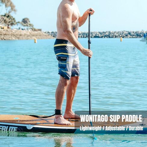 SUP Paddleboard Paddle with Aluminum Shaft and Nylon Blade, Lightweight Stand Up Paddle Board Oars, Adjustable170-210 cm/68-84 inch in Kuwait