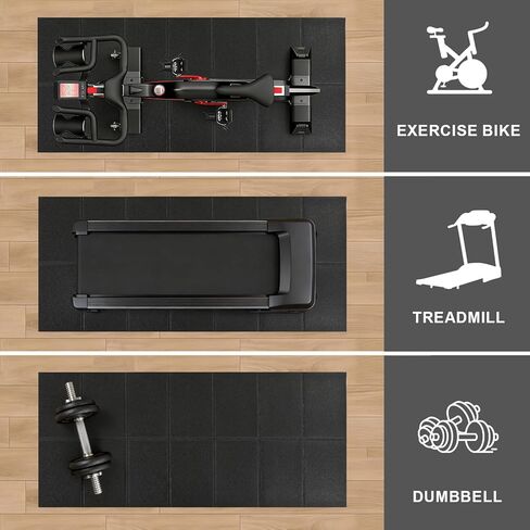 سجادة وسادة المشي للسجاد، سجادة جهاز المشي للأرضيات الصلبة، 55 بوصة × 23.6 بوصة، قابلة للطي، كثافة عالية، 1/4 سمك، غير قابلة للانزلاق، حماية للأرضية للدراجة، آلة بيضاوية، جهاز المشي، امتصاص الصدمات الضوضاء in Kuwait