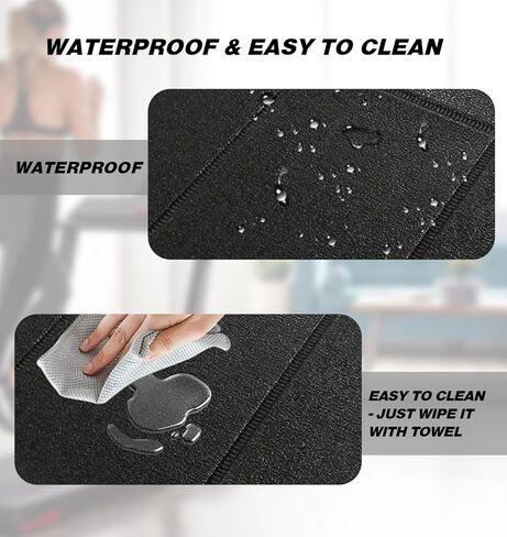 سجادة وسادة المشي للسجاد، سجادة جهاز المشي للأرضيات الصلبة، 55 بوصة × 23.6 بوصة، قابلة للطي، كثافة عالية، 1/4 سمك، غير قابلة للانزلاق، حماية للأرضية للدراجة، آلة بيضاوية، جهاز المشي، امتصاص الصدمات الضوضاء in Kuwait