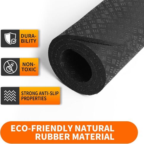 سجادة تمرين مزدوجة غير قابلة للانزلاق لتمرين الساق البيضاوية، 23.6 بوصة × 17 بوصة 0.12 بوصة، سجادة تمرين للأجهزة البيضاوية تحت المكتب، مناسبة لتمرين دواسة القدم الكهربائية أثناء الجلوس in Kuwait