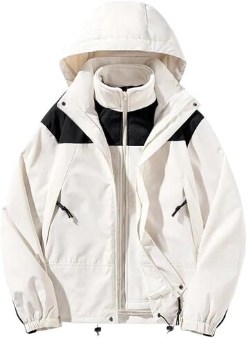 Men's Women's Three In One Outdoor Jacket Waterproof Breathable Camping Skiing Warm Jacket in Saudi Arabia