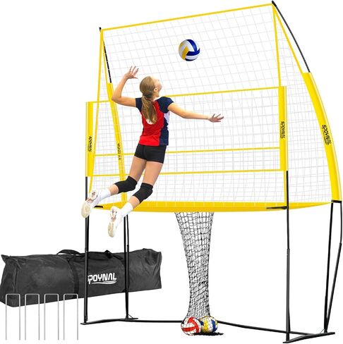 Volleyball Training Equipment, Adjustable Height Volleyball Net for Backyard Training - Portable Outdoor Volleyball Set with Durable Net & Tool-Free Setup for Serving, Hitting, and Spiking Practice in Saudi Arabia