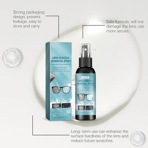 2PCS Eyeglass Scratch Remover For Lenses,Sunglasses And Glasses Scratch Remover,Eyeglass Cleaners Spray in Saudi Arabia