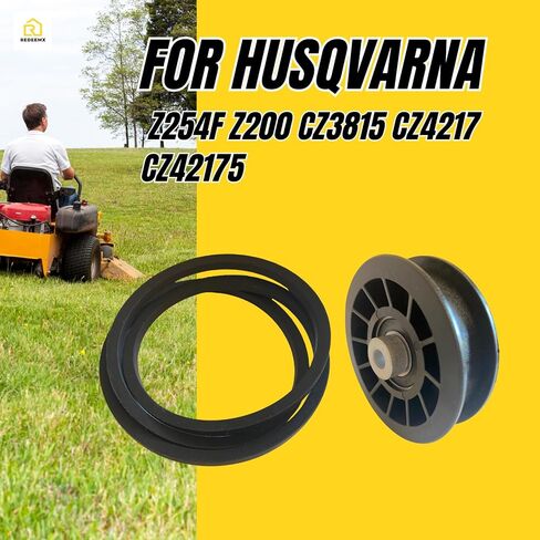 Z246 محرك بكرة المهمل ومجموعة الحزام المتوافقة مع Husqvarna Z254F Z200 CZ3815 CZ4217 CZ42175 460ZX RZ4623 Z5424 Z4824 أجزاء تحل محل 539110311 539110411 مجموعة محرك سطح السفينة ما بعد البيع in Kuwait