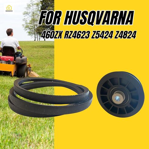 Z246 محرك بكرة المهمل ومجموعة الحزام المتوافقة مع Husqvarna Z254F Z200 CZ3815 CZ4217 CZ42175 460ZX RZ4623 Z5424 Z4824 أجزاء تحل محل 539110311 539110411 مجموعة محرك سطح السفينة ما بعد البيع in Kuwait