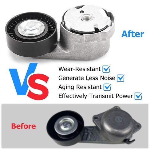 طقم شداد حزام القيادة لـ Ram 1500 لـ Chry sler 300 3.6L V6 - استبدال مباشر مناسب OE 39282 38082 6PK1960 مع حزام سيربنتين وبكرة تباطؤ، متوافق مع شاحن تشالنجر، 3 قطع in Kuwait