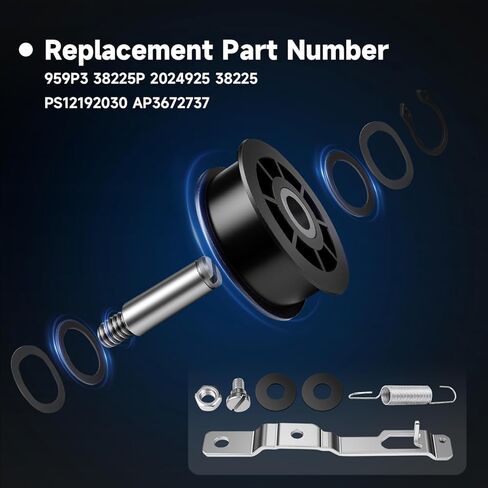 Washer Idler Pulley Kit Lever and 27" Belt Tensioner Kit Compatible With Alliance Laundry Systems Speed Queen SWNYC2HP115TW02 AWN412SP111TW01 Replace#: 959P3 38174 38225p UNMC959P3 202032 in Kuwait