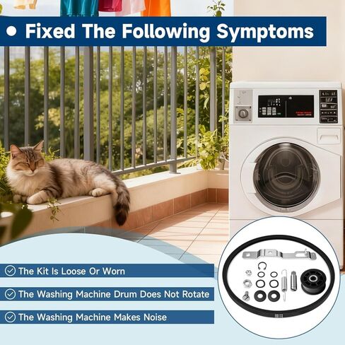 Washer Idler Pulley Kit Lever and 27" Belt Tensioner Kit Compatible With Alliance Laundry Systems Speed Queen SWNYC2HP115TW02 AWN412SP111TW01 Replace#: 959P3 38174 38225p UNMC959P3 202032 in Kuwait