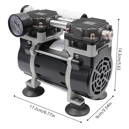 Oil-Free Vacuum Pump 1450Rpm 150W Oilless Vacuum Pump with Silencer Portable Silent Quiet Lab Oilless Vacuum Pump 50L/Min Flow Speed-90Kpa in Kuwait