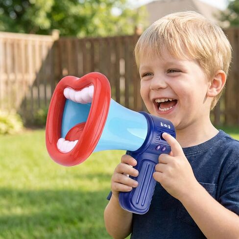Totority Battery- Operated Megaphone Portable Megaphone Bullhorn Mega Phone Loud Speaker Prize for Kids and Adults Blue in Saudi Arabia