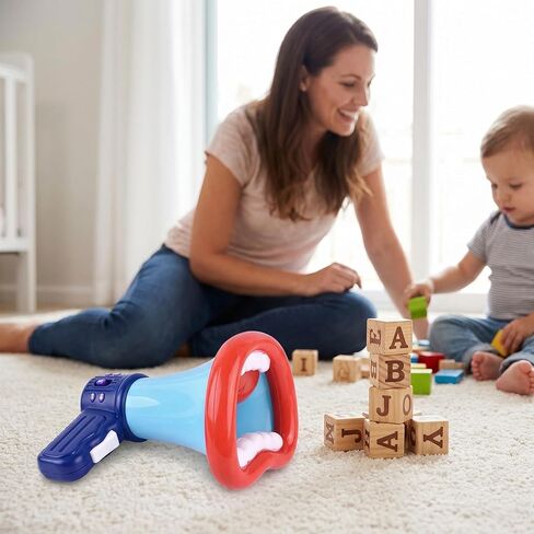 Totority Battery- Operated Megaphone Portable Megaphone Bullhorn Mega Phone Loud Speaker Prize for Kids and Adults Blue in Saudi Arabia