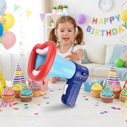 Totority Battery- Operated Megaphone Portable Megaphone Bullhorn Mega Phone Loud Speaker Prize for Kids and Adults Blue in Saudi Arabia