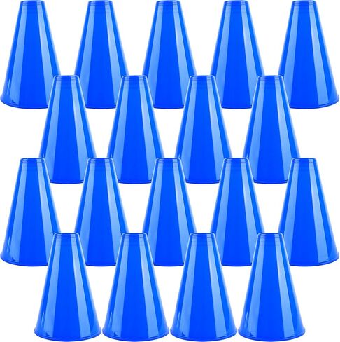 18 قطعة من مكبر الصوت البلاستيكي الأزرق مكبر الصوت الرياضي هتاف الضوضاء للأنشطة الخارجية للمدرسة، لوازم الحفلات الرياضية التشجيعية in Kuwait