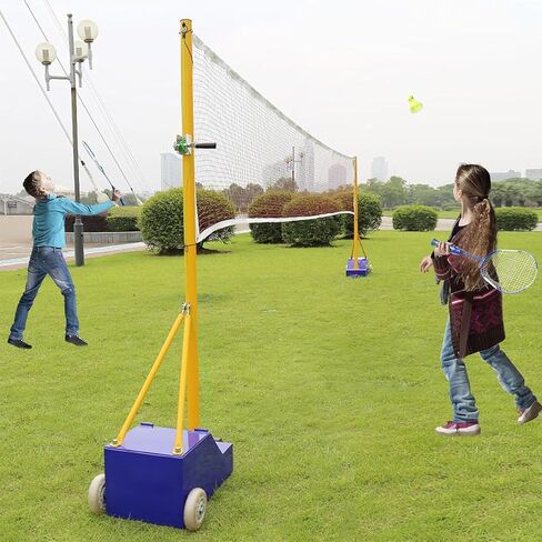 Adjustable Volleyball Poles for Backyard & Indoor Use - Heavy-Duty Du Banton with Wheels, 4 Heights (5ft-6.8ft), Complete Set with Volleyball Net for Adults & Stadium Garden Fun in Saudi Arabia