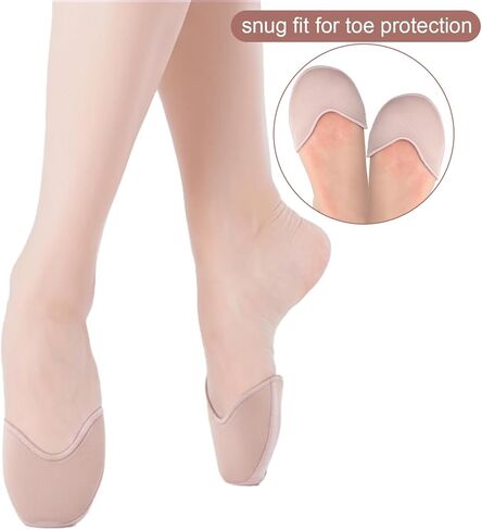 2 Pairs Soft Ballet Toe Pad Foot Care Toe (1 Pair Cotton Pointe Shoe Toes Pads & 1 Pair Silicone Gel Pad Pointe Shoes Protectors) Forefoot Wrap Pads for Women, Sponge Insoles in Saudi Arabia