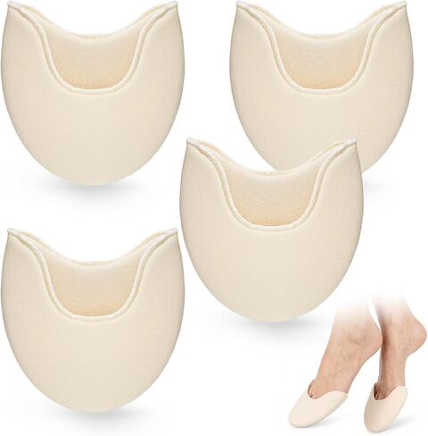 2Pairs Ballet Dance Toe Pads, Toe Pads for Pointe Shoes, Pointe Shoe Toe-Pads Ballet Dance Shoe-Toe High Heels Toe-Caps Protector Accessories Foot Covers for Women Girls in Kuwait