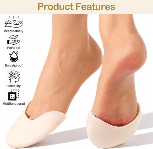 2Pairs Ballet Dance Toe Pads, Toe Pads for Pointe Shoes, Pointe Shoe Toe-Pads Ballet Dance Shoe-Toe High Heels Toe-Caps Protector Accessories Foot Covers for Women Girls in Kuwait