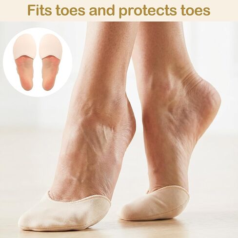 2Pairs Ballet Dance Toe Pads, Toe Pads for Pointe Shoes, Pointe Shoe Toe-Pads Ballet Dance Shoe-Toe High Heels Toe-Caps Protector Accessories Foot Covers for Women Girls in Kuwait