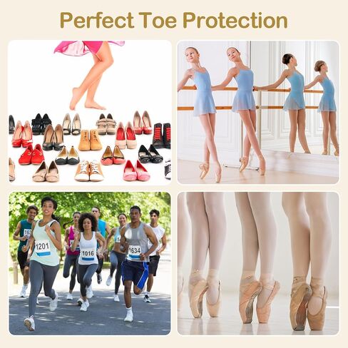 2Pairs Ballet Dance Toe Pads, Toe Pads for Pointe Shoes, Pointe Shoe Toe-Pads Ballet Dance Shoe-Toe High Heels Toe-Caps Protector Accessories Foot Covers for Women Girls in Kuwait